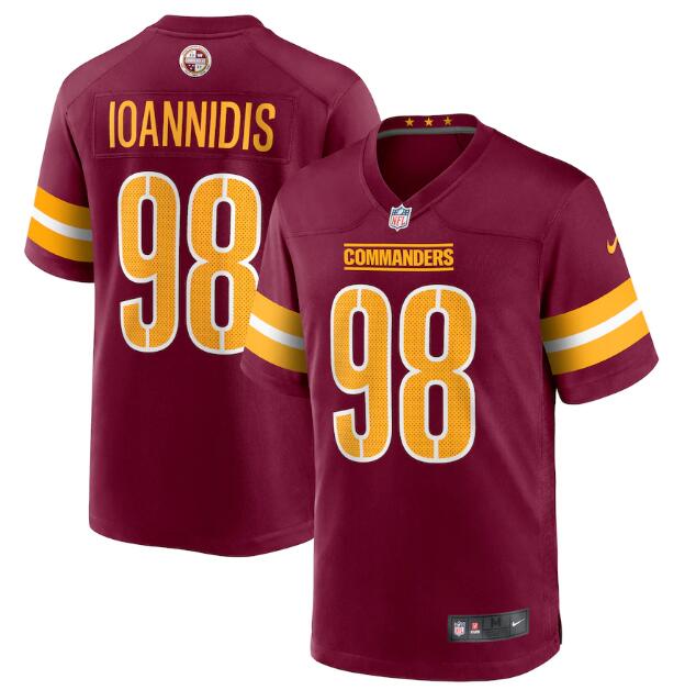 Men & Women & Youth Washington Commanders 98 Matt Ioannidis 2022 Burgundy Game Stitched Jersey